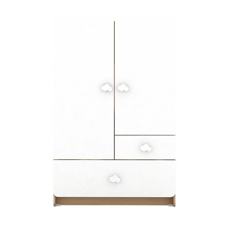 PIRA KIDS - WOODY BL81 CL LEMARI PAKAIAN ANAK 2 PINTU DENGAN GANTUNGAN warna PRO OAK - WHITE MARBLE - PIRA KIDS - foto 3