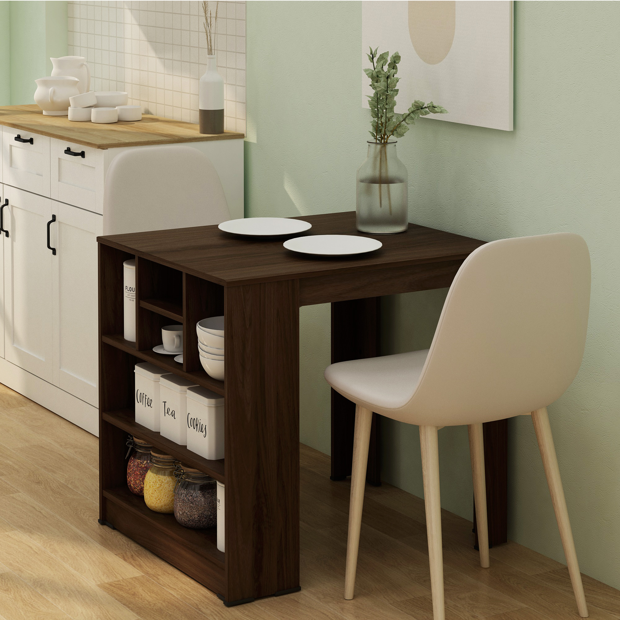 VOILA DT80 BROWN WALNUT 1 PCS + KULT DC PVC BEIGE 2 PCS - foto 1