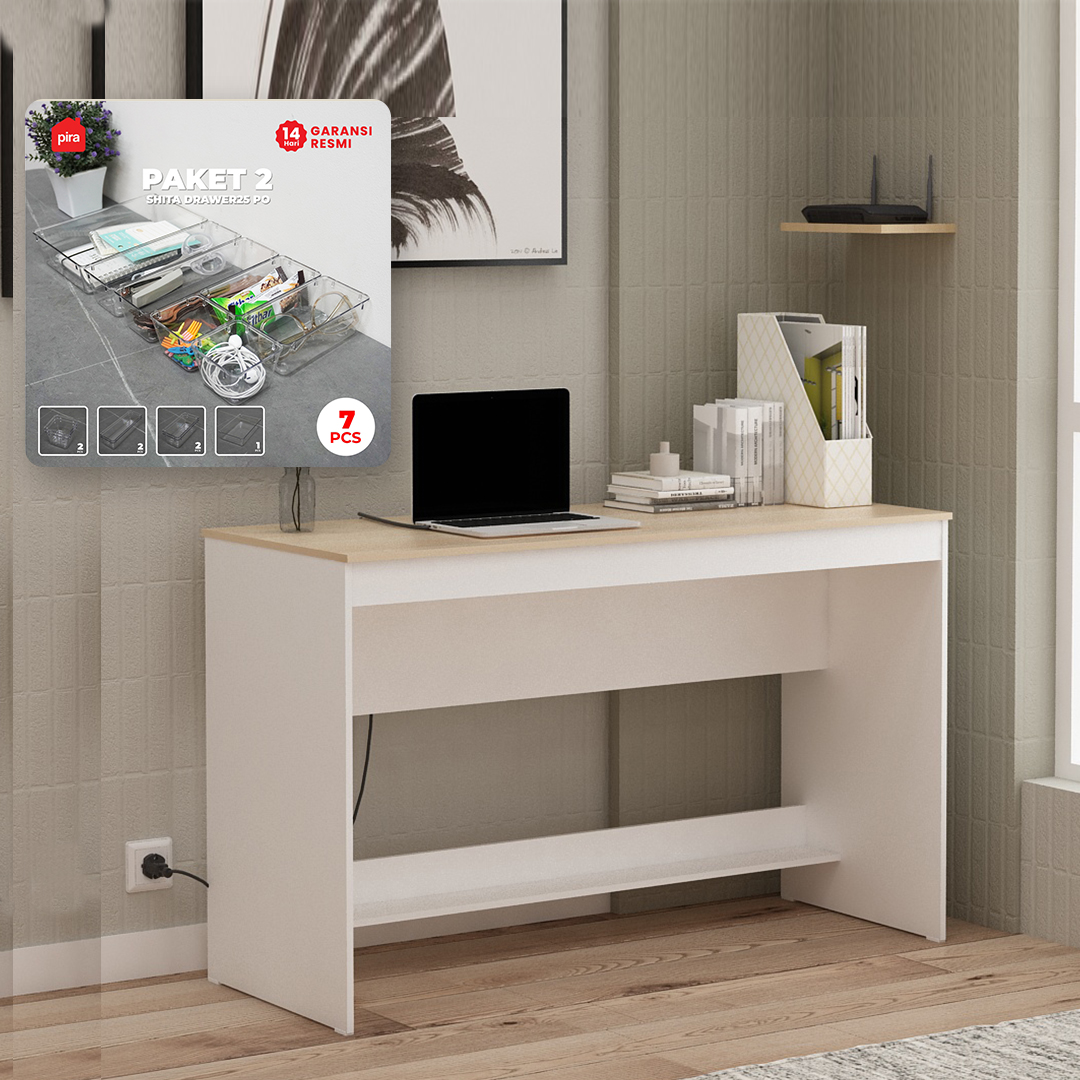 ARUNA DK120 WHITE - PRO OAK + SHITA DRAWER25 PAKET 2 (S2 M2 L2 XL1) - foto 1