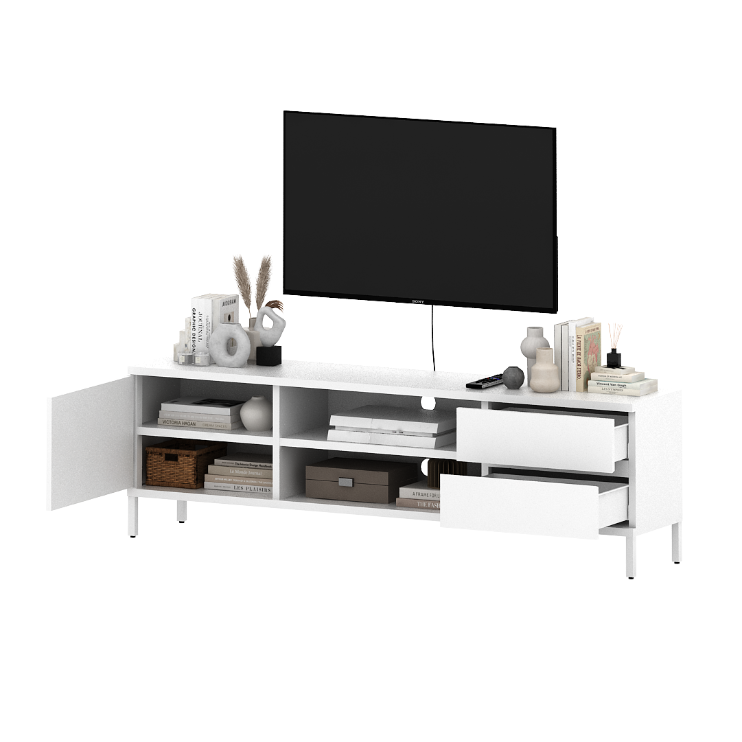 PIRA - LARSON MTV150 MEJA TV / RAK TV BESI warna WHITE - PIRA - foto 7