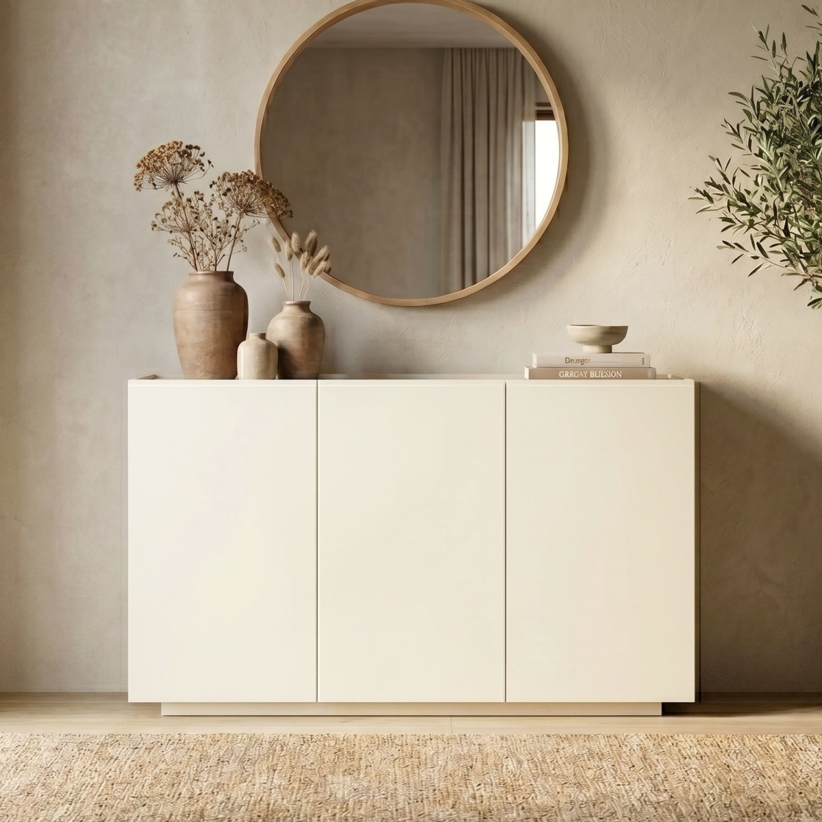 PIRA METROPOLIS OX - ABRAM SB120 BUFET / SIDEBOARD / LEMARI KABINET / KABINET TV / MEJA TV warna LIGHT TAUPE-TRAVERTINE - PIRA METROPOLIS - foto 2