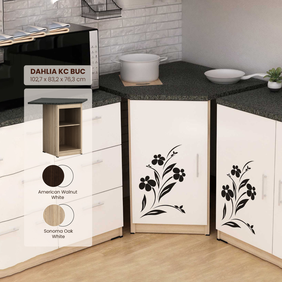 DAHLIA KC BUC warna SONOMA OAK - WHITE - GRANITE - METROPOLIS - foto 1