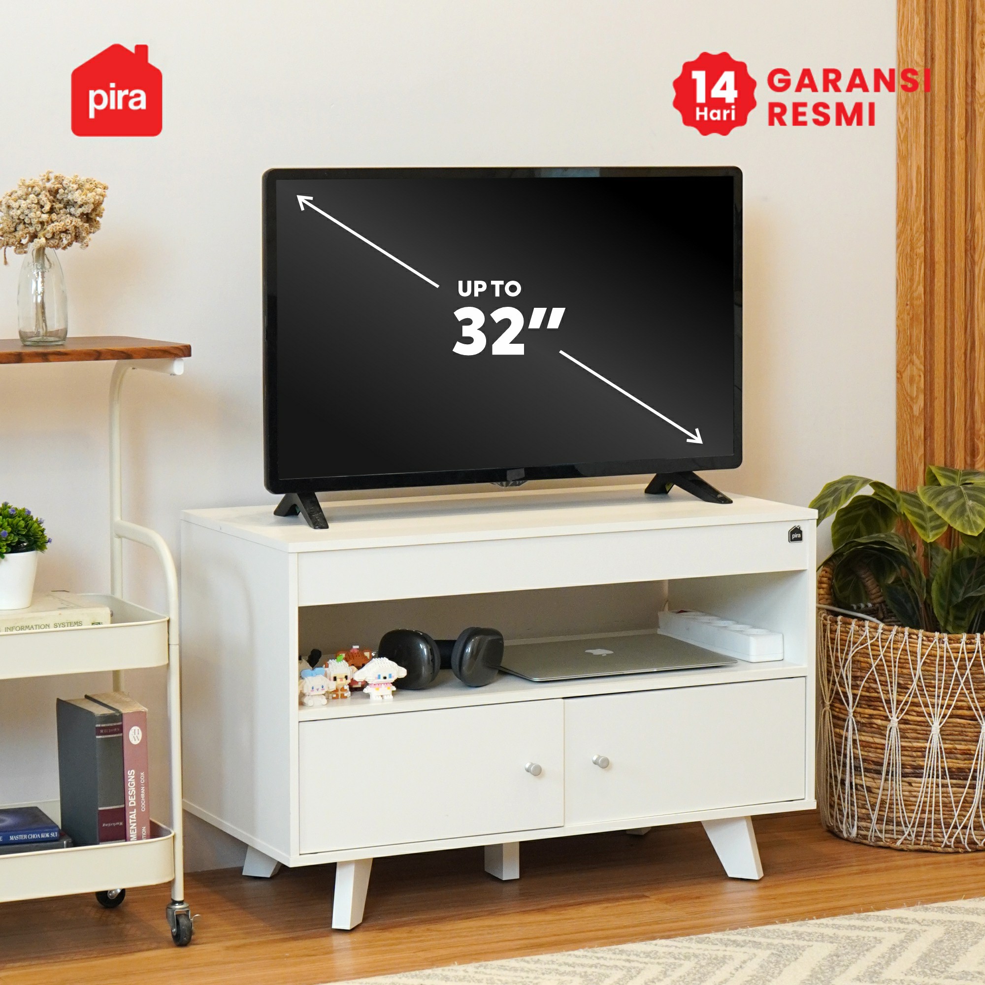 PIRA METROPOLIS OX - SOJA TV81 MEJA TV / RAK TV warna WHITE - PIRA METROPOLIS - foto 1