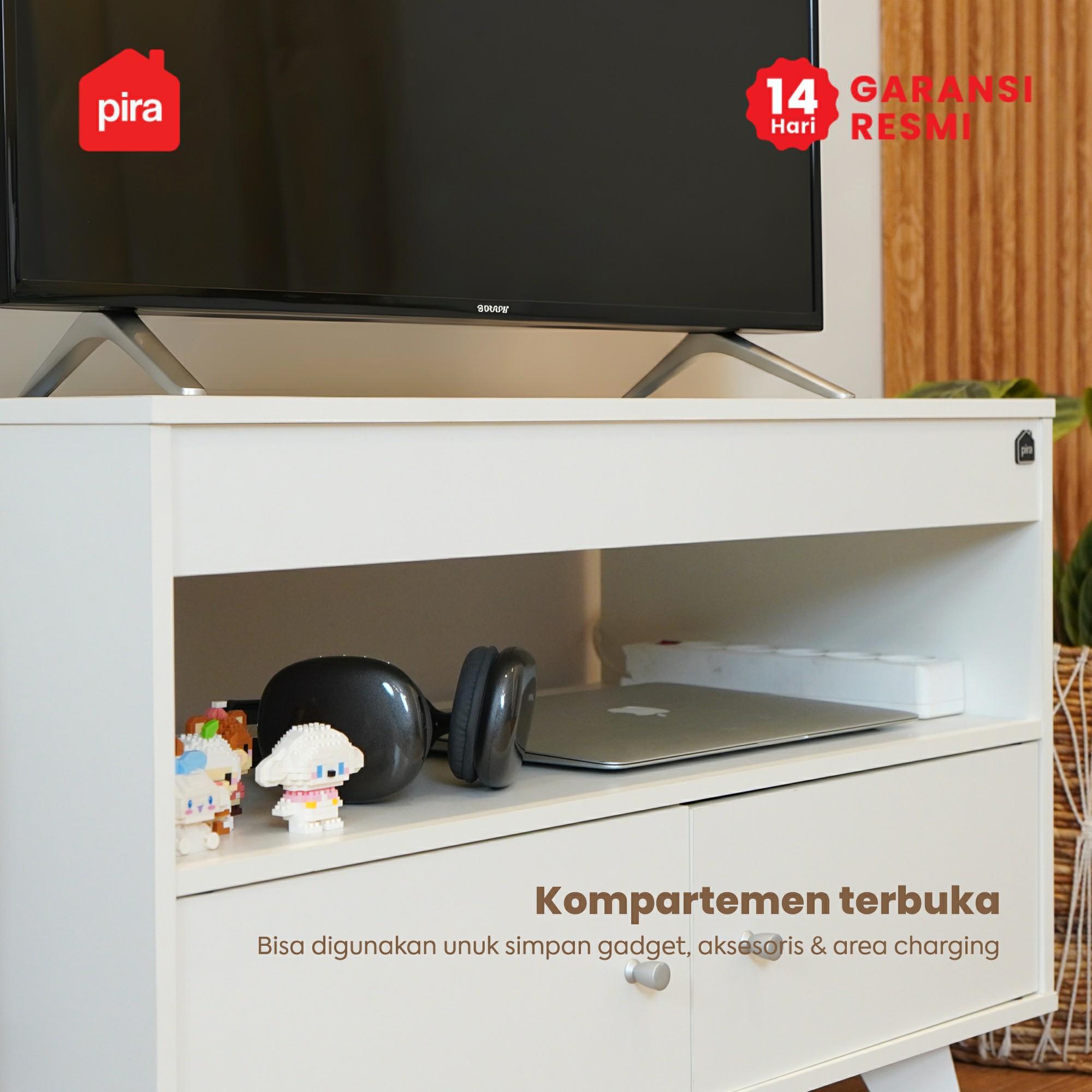 PIRA METROPOLIS OX - SOJA TV81 MEJA TV / RAK TV warna WHITE - PIRA METROPOLIS - foto 3