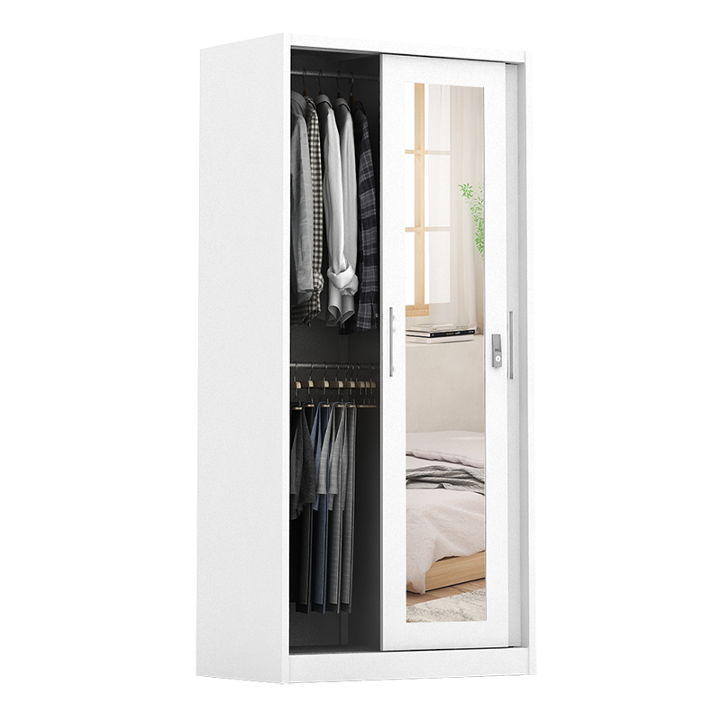 PIRA - STEEL A 90A MWDSL LEMARI PAKAIAN BESI SLIDING / PINTU GESER warna WHITE - PIRA - foto 4