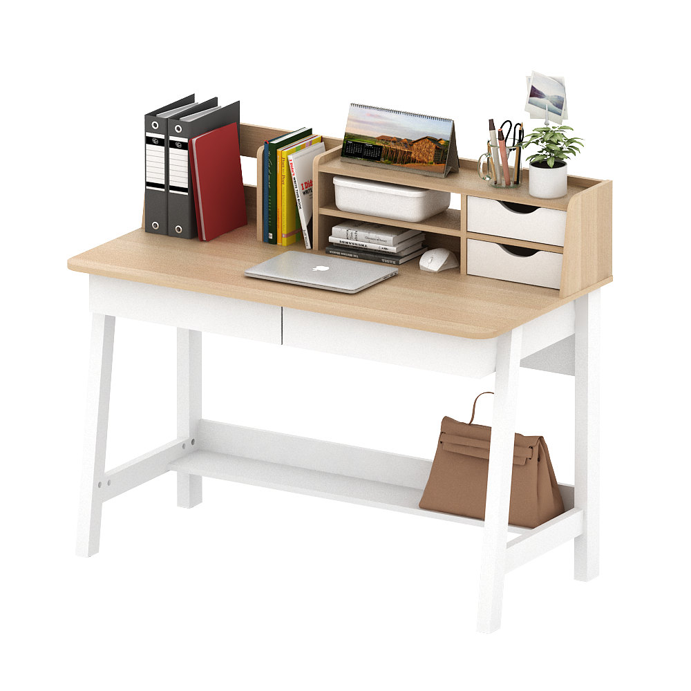 PIRA - TYRO DK120 MEJA KERJA / MEJA BELAJAR warna WHITE - PRO OAK - PIRA - foto 7