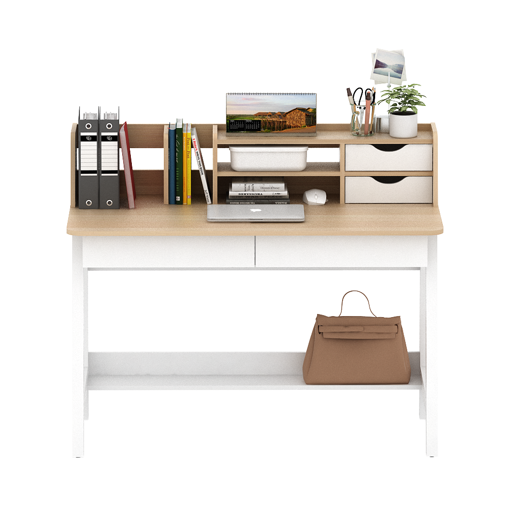 PIRA - TYRO DK120 MEJA KERJA / MEJA BELAJAR warna WHITE - PRO OAK - PIRA - foto 8