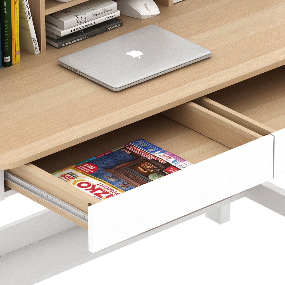 PIRA - TYRO DK120 MEJA KERJA / MEJA BELAJAR warna WHITE - PRO OAK - PIRA - foto 11
