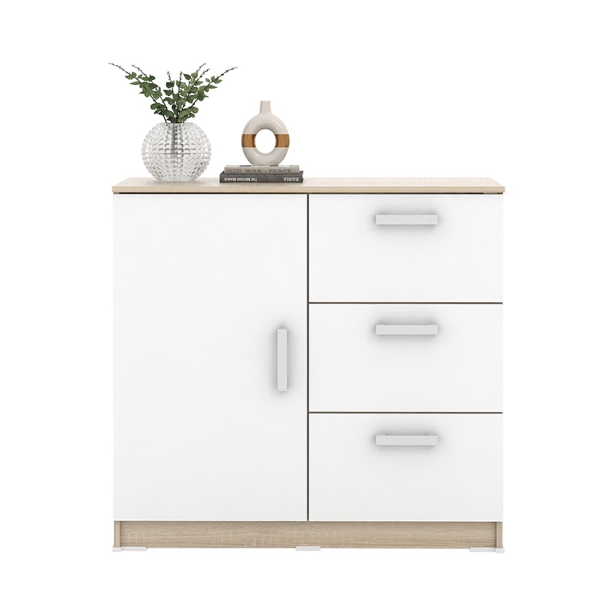 PIRA METROPOLIS - ALBA BAZ SB 80 BUFET warna SONOMA OAK - WHITE - METROPOLIS - foto 5