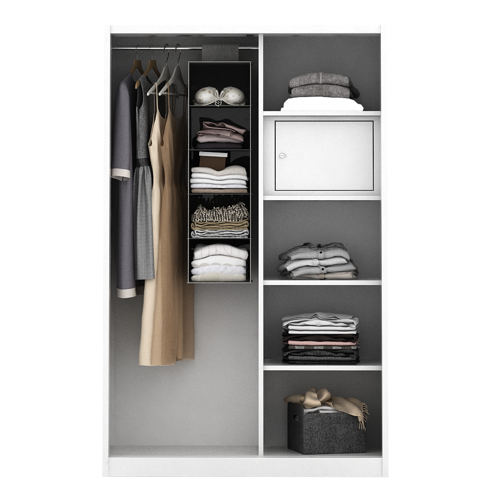 PIRA - LINIO 120A MWDSL LEMARI PAKAIAN BESI SLIDING / PINTU GESER warna WHITE - PIRA - foto 8