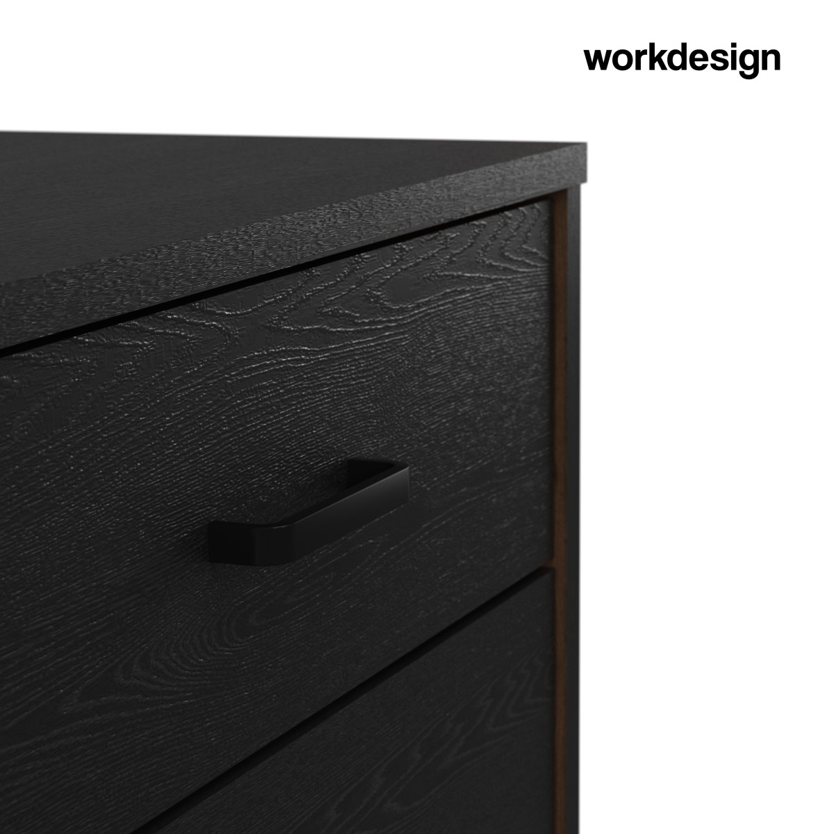 WORKDESIGN CODA PD80 PEDESTAL / LEMARI LACI / LEMARI ARSIP KANTOR warna BLACK OAK - WORKDESIGN - foto 2