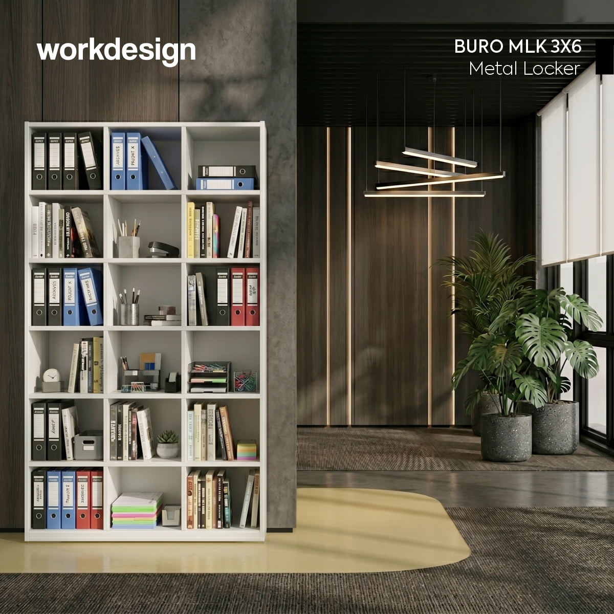 WORKDESIGN BURO MLK 3X6 LOKER BESI / LEMARI LOKER warna WHITE - WORKDESIGN - foto 2