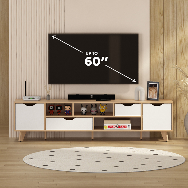 PIRA METROPOLIS - FUJI TV1500 MEJA TV / RAK TV / LEMARI TV warna PRO OAK - WHITE - PIRA METROPOLIS - foto 2