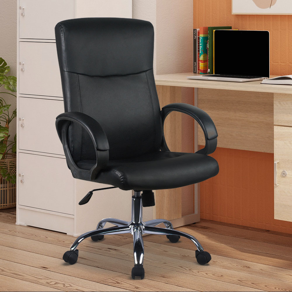 PIRA - FRESNO PC BLACK KURSI KERJA / KURSI KANTOR PRESIDENT CHAIR HITAM - BLACK warna BLACK - PIRA WORK - foto 1