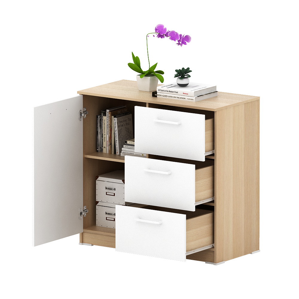 PIRA METROPOLIS OX - ARUNA SB80 BUFET / RAK DAPUR / KITCHEN SET BAWAH DAPUR / LEMARI DAPUR warna PRO OAK - WHITE - PIRA METROPOLIS OX - foto 7