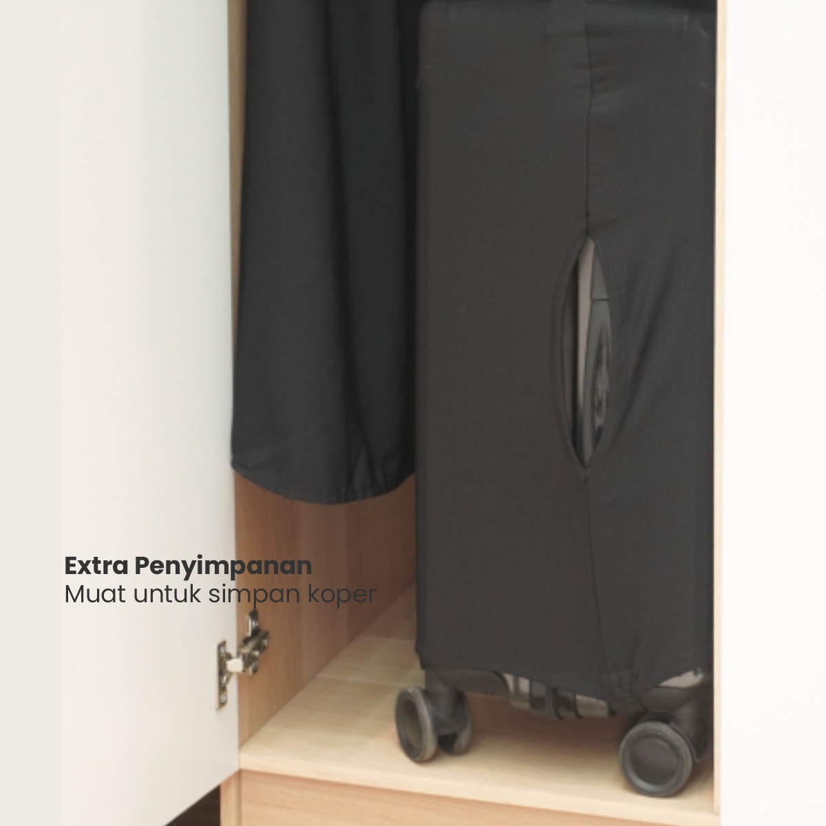 PIRA METROPOLIS OX - ARUNA AVA WDD 3 LEMARI PAKAIAN 3 PINTU DENGAN KACA RIAS warna PRO OAK - WHITE - PIRA METROPOLIS OX - foto 8