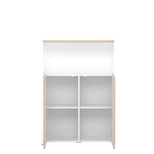 PIRA WORK -  OFISU BC81 RAK BUKU KAKI BESI warna WHITE SM - PRO OAK - PIRA WORK - foto 4
