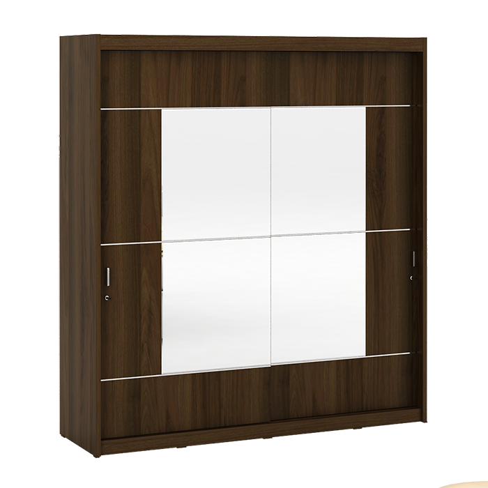 PIRA BAVARIAN - WARKING WDSL 200 SQUARE GL LEMARI PAKAIAN warna BROWN WALNUT - BAVARIAN - foto 1