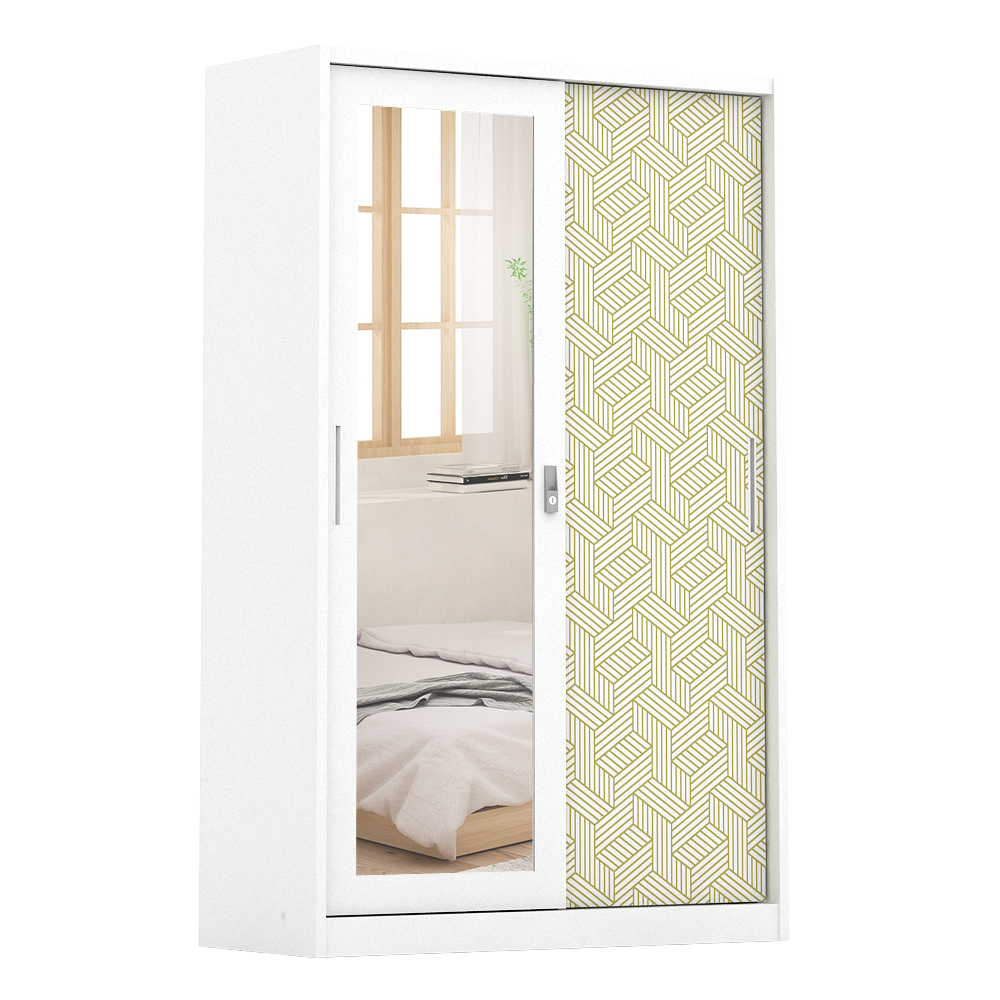PIRA METROPOLIS -  STAHL 120A MWDSL LEMARI PAKAIAN BESI SLIDING / PINTU GESER warna WHITE - OLIVE - METROPOLIS - foto 3