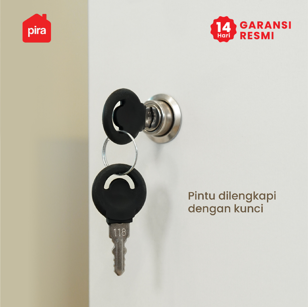 PIRA METROPOLIS OX - ARUNA 1P LEMARI PAKAIAN 1 PINTU / LEMARI BAJU warna PRO OAK - WHITE - PIRA METROPOLIS OX - foto 10