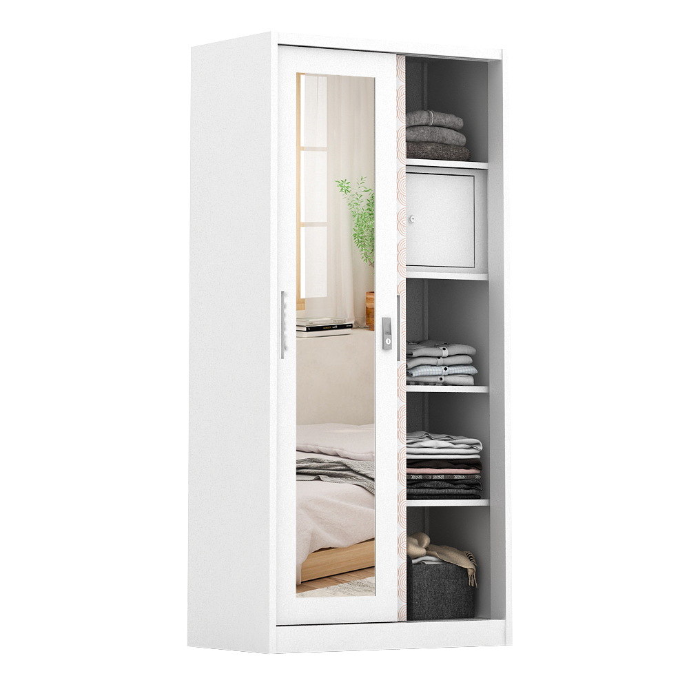 PIRA BAVARIAN - WURF MWDSL 90A LEMARI PAKAIAN BESI SLIDING / PINTU GESER warna WHITE - BAVARIAN - foto 5