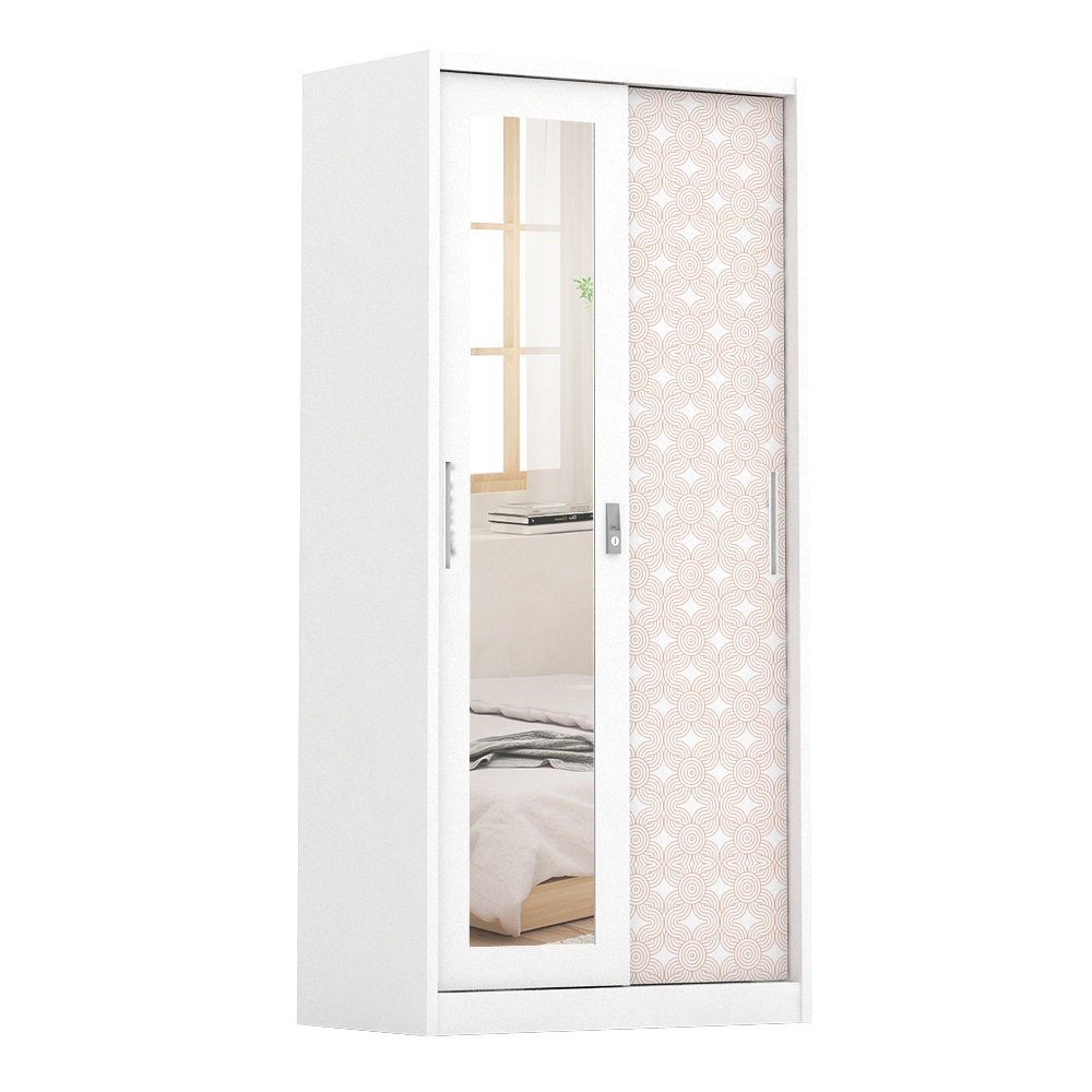 PIRA BAVARIAN - WURF MWDSL 90A LEMARI PAKAIAN BESI SLIDING / PINTU GESER warna WHITE - BAVARIAN - foto 2