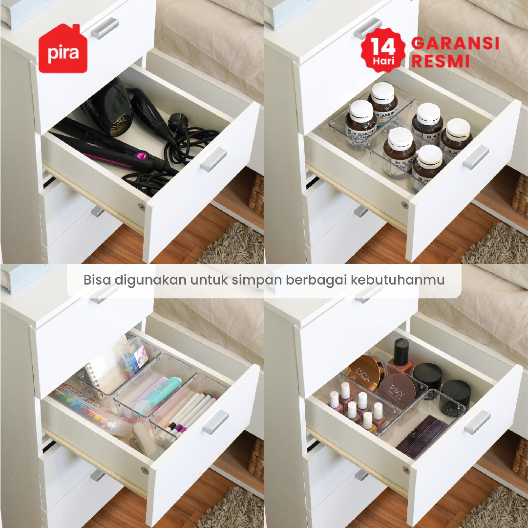 PIRA METROPOLIS - LUNAR CH4 LEMARI LACI 4 SUSUN / DRAWER warna WHITE - PIRA METROPOLIS - foto 9