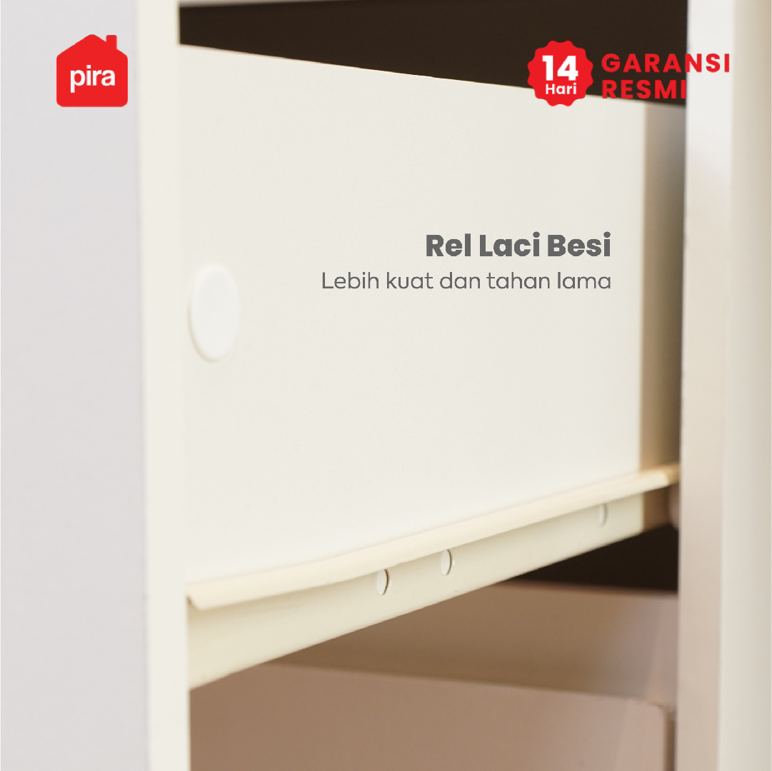 PIRA METROPOLIS - LUNAR CH4 LEMARI LACI 4 SUSUN / DRAWER warna WHITE - PIRA METROPOLIS - foto 11