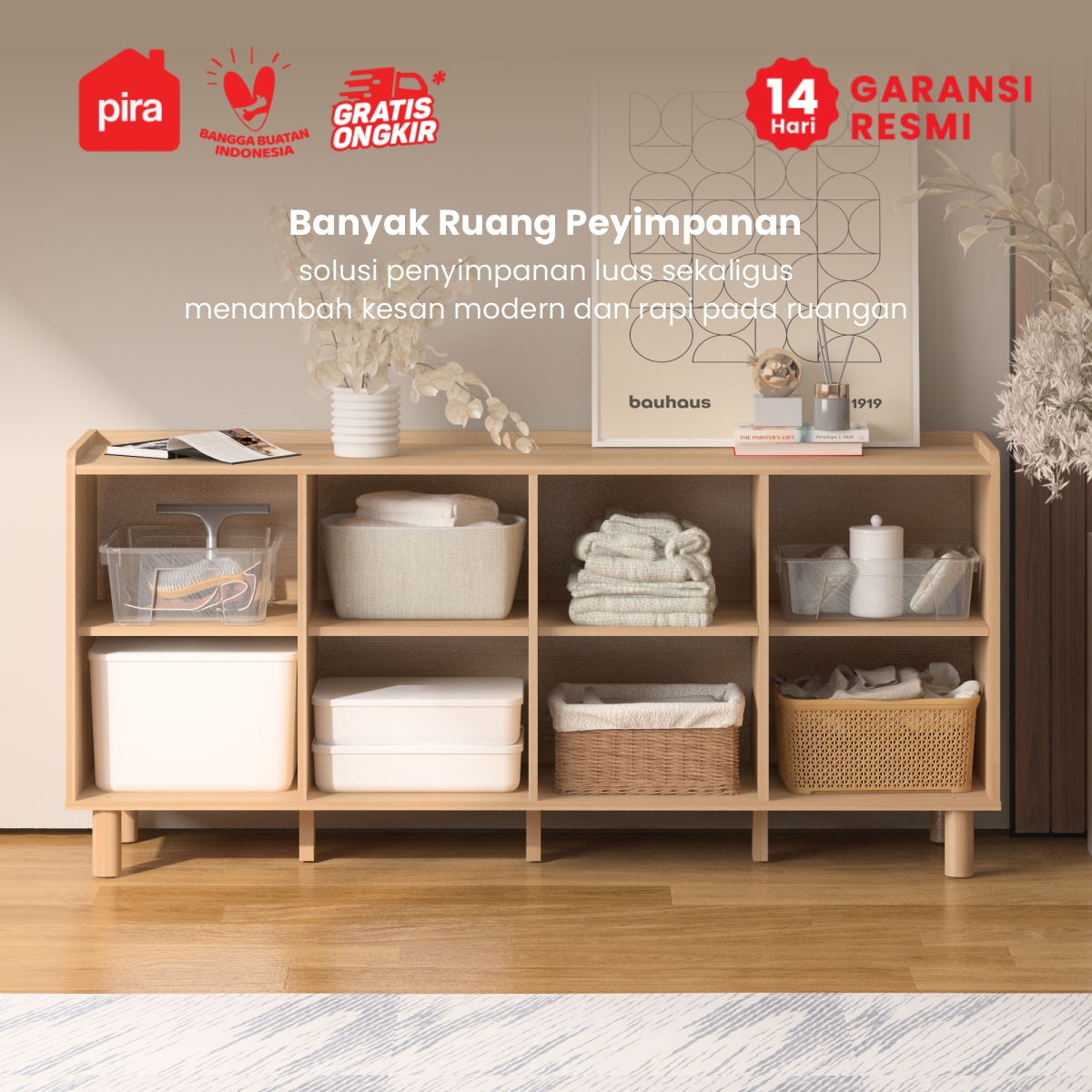PIRA -  SHIBUI SB160 BUFET / SIDEBOARD / LEMARI KABINET / MEJA TV warna PRO OAK - PIRA - foto 4