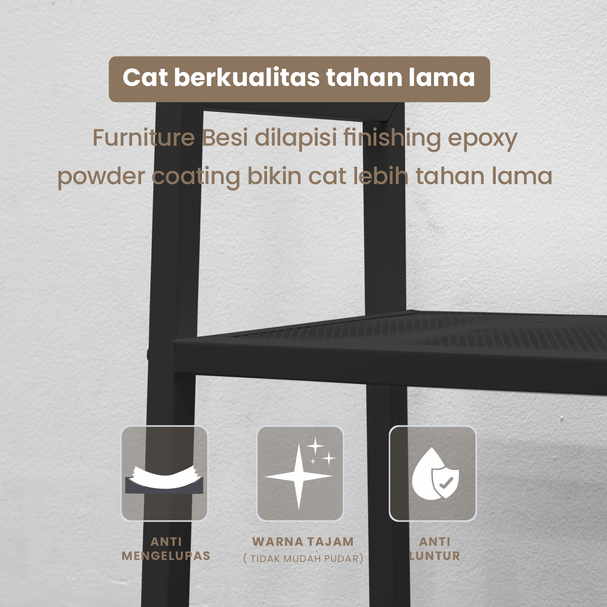 PIRA METROPOLIS - BROCK MSU 120X40 RAK SUSUN SERBAGUNA / RAK SUSUN BESI / RAK BESI SERBAGUNA / RAK GUDANG / RAK PENYIMPANAN warna BLACK - PIRA METROPOLIS - foto 4
