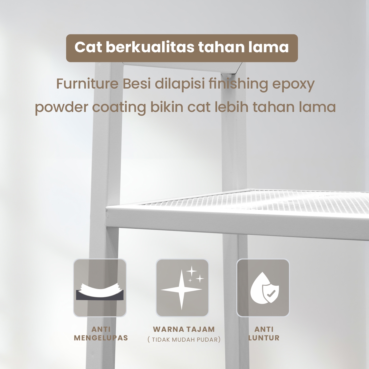 PIRA METROPOLIS - BROCK MSU 90X30 RAK SUSUN SERBAGUNA / RAK SUSUN BESI / RAK BESI SERBAGUNA / RAK GUDANG / RAK PENYIMPANAN warna WHITE - PIRA METROPOLIS - foto 4
