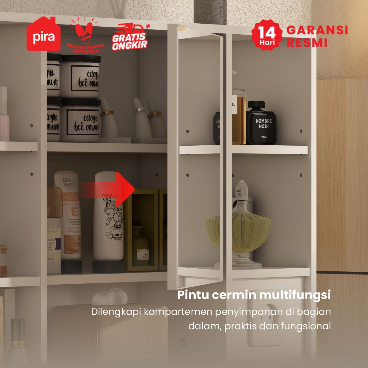PIRA METROPOLIS - AIKO NSDS MEJA RIAS LESEHAN DENGAN COLOKAN LISTRIK warna WHITE - PRO OAK - PIRA METROPOLIS - foto 5