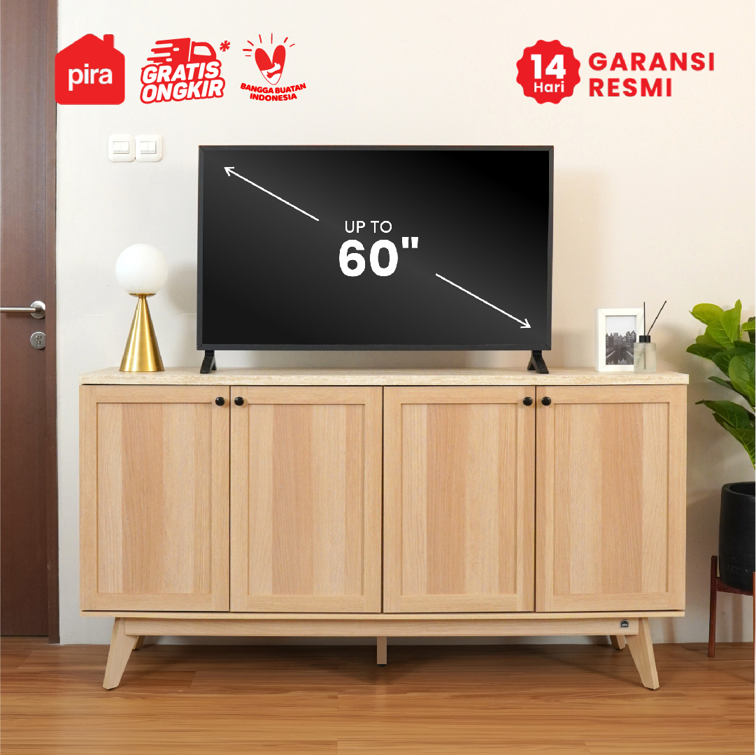 PIRA -  MAISON SB160 BUFET / SIDEBOARD / LEMARI KABINET / MEJA TV warna PRO OAK - TRAVERTINE - PIRA - foto 3