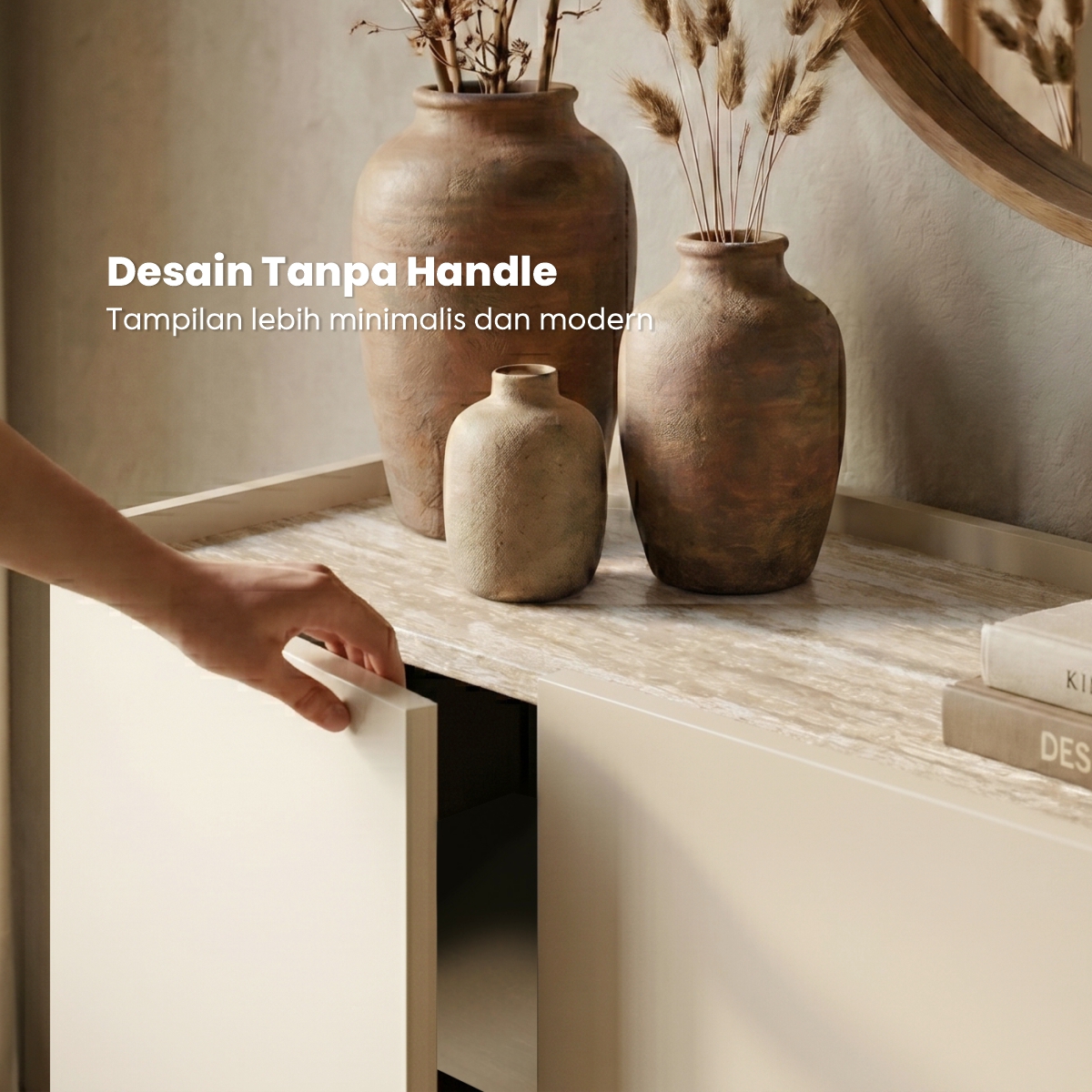 PIRA METROPOLIS OX - ABRAM SB120 BUFET / SIDEBOARD / LEMARI KABINET / KABINET TV / MEJA TV warna LIGHT TAUPE-TRAVERTINE - PIRA METROPOLIS - foto 6