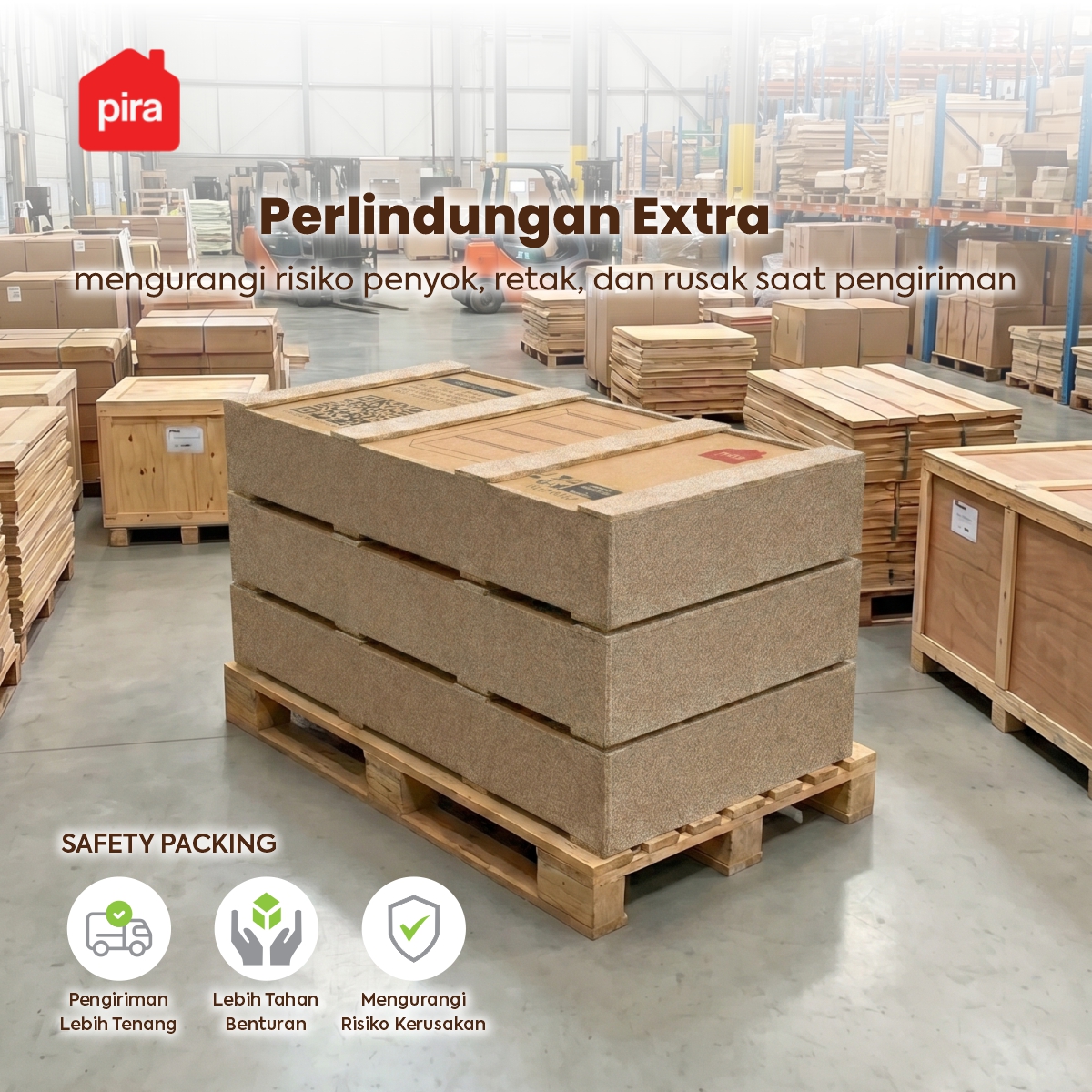 PACKING KAYU UNTUK PERLINDUNGAN EXTRA warna BLACK - PIRA - foto 2