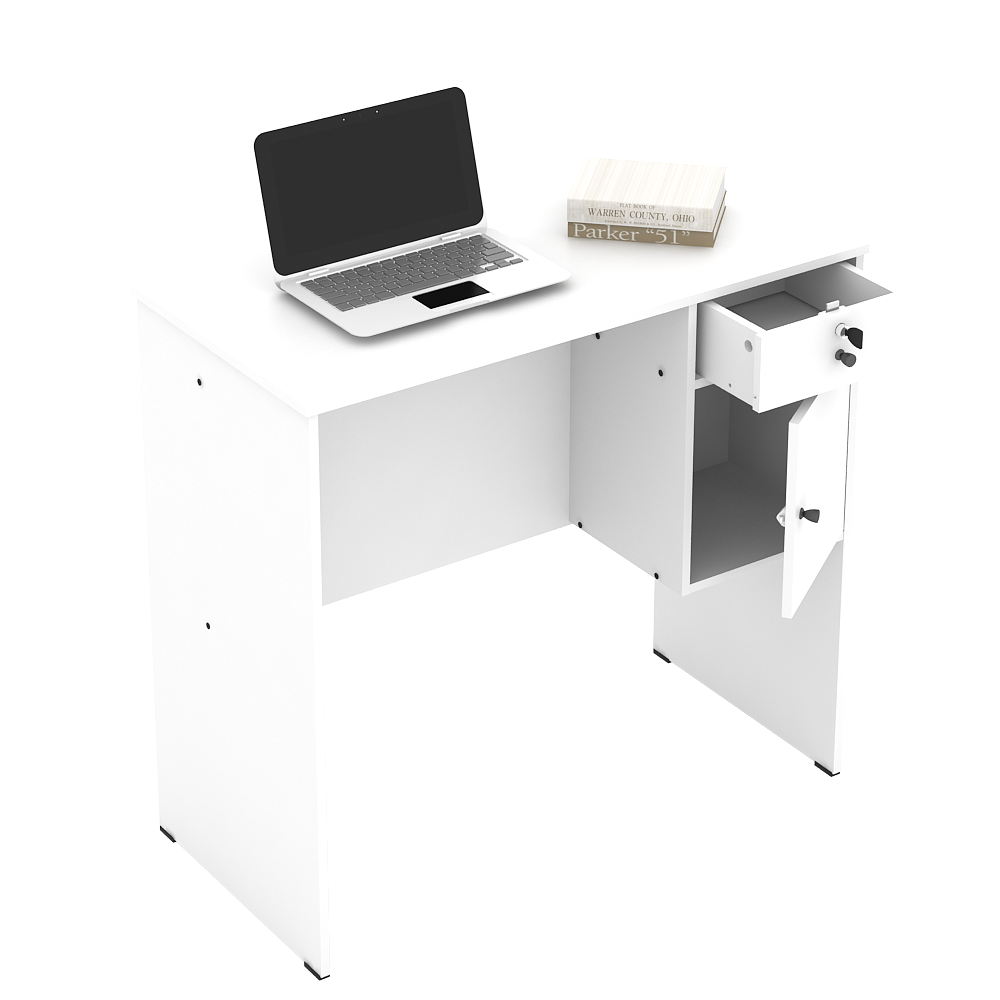 PIRA METROPOLIS -  FESA DESK MEJA BELAJAR / MEJA KERJA warna WHITE - METROPOLIS - foto 4