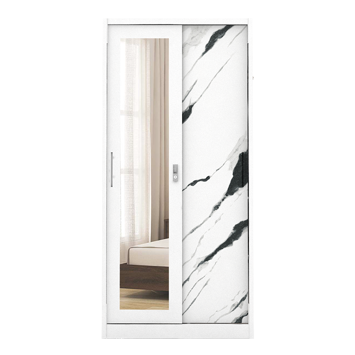 PIRA BAVARIAN - LAPPA 90 MWDSL LEMARI PAKAIAN BESI SLIDING / PINTU GESER warna DARK MARBLE - BAVARIAN - foto 3