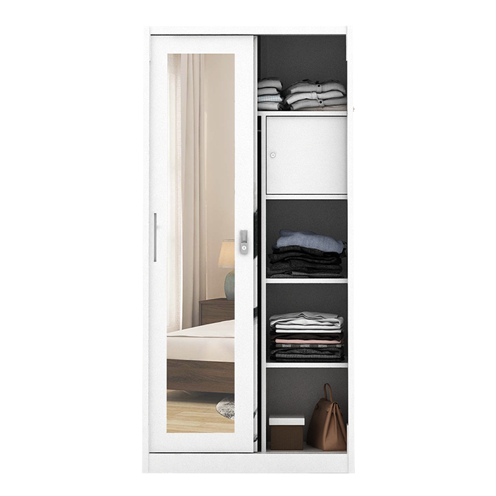 PIRA BAVARIAN - LAPPA 90 MWDSL LEMARI PAKAIAN BESI SLIDING / PINTU GESER warna DARK MARBLE - BAVARIAN - foto 5