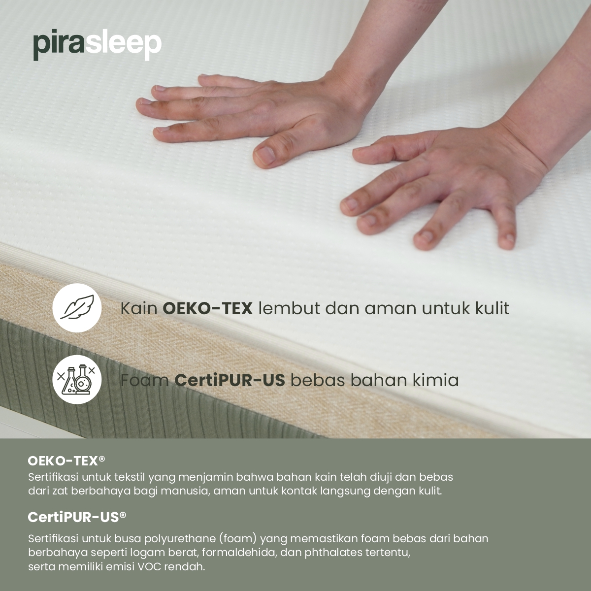PIRA SLEEP 1 FEPS MF120 WHITE - CREAM + ARUNA NS35 WHITE - PRO OAK + ATLA CR 100 WHITE - foto 6