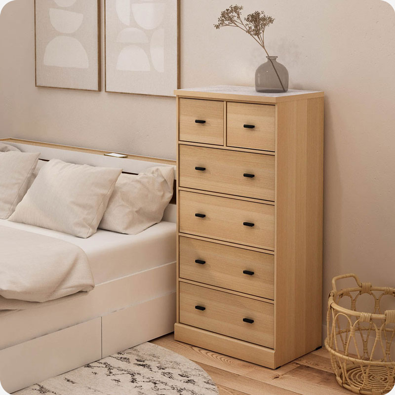 PIRA METROPOLIS - YORK CH4+2 LEMARI LACI / LEMARI SUSUN / DRAWER warna PRO OAK - PIRA METROPOLIS - foto 15