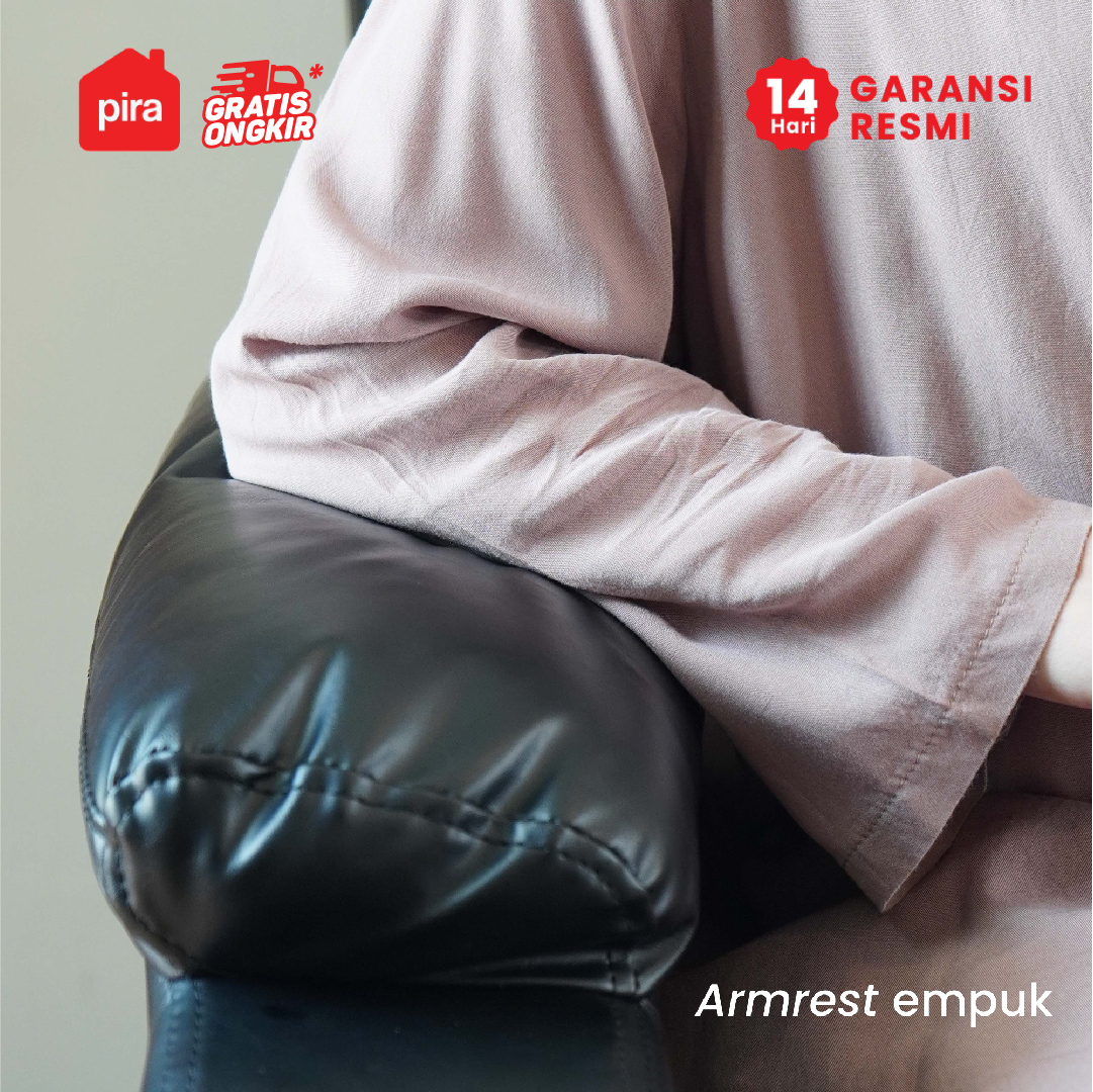PIRA - GORO 1 RS SOFA / SOFA RECLINER / SOFA RECLINER 1 SEATER DENGAN FITUR ROCKING (AYUN) DAN SWIVEL warna BLACK - PIRA - foto 5
