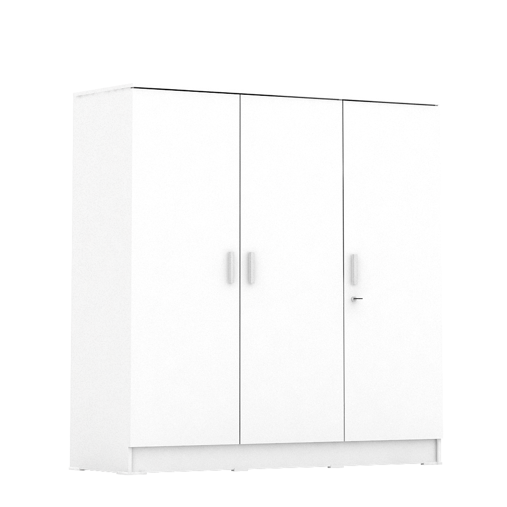 PIRA METROPOLIS OX - ARUNA BLS120 LEMARI PAKAIAN 3 PINTU FULL RAK warna WHITE - PIRA METROPOLIS OX - foto 4