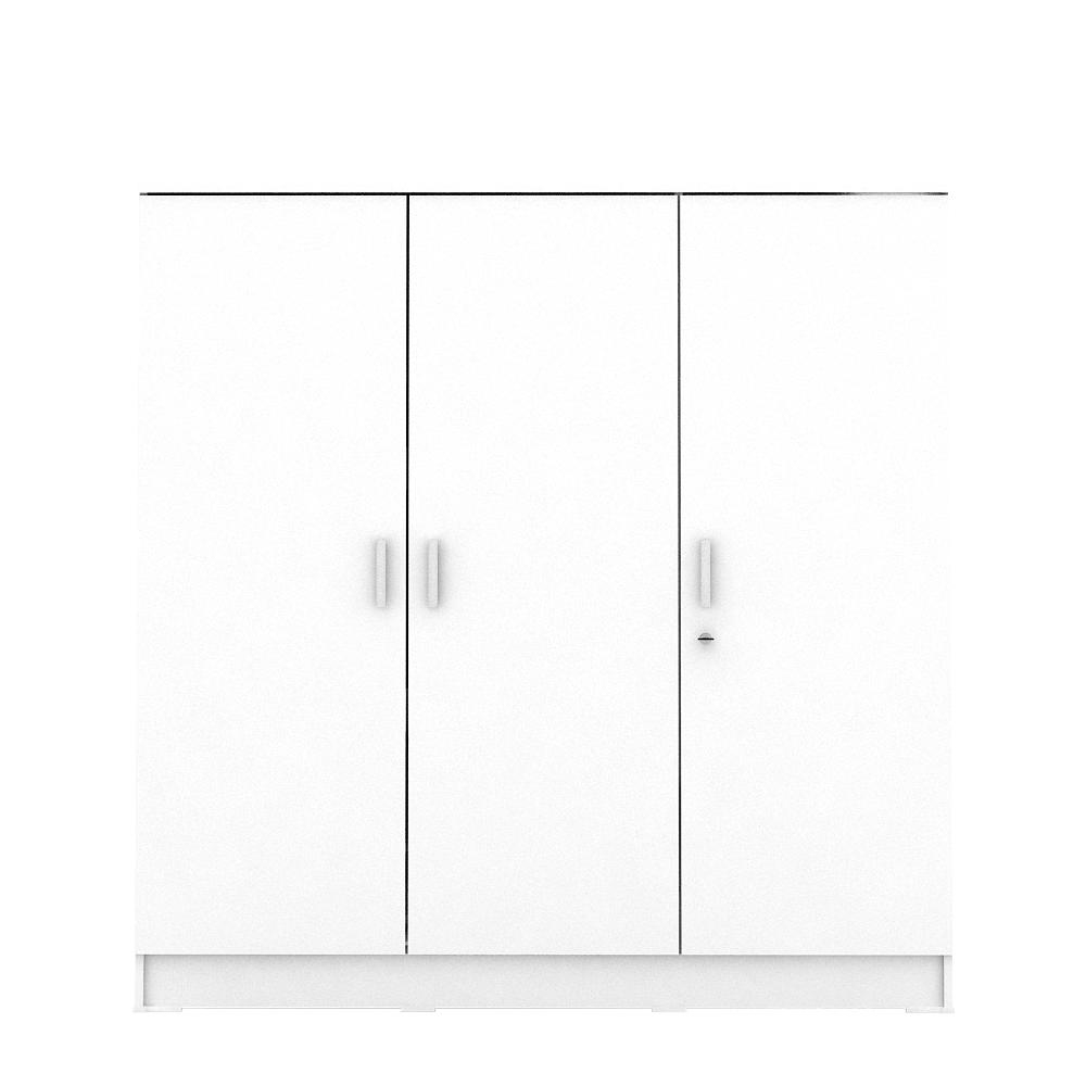 PIRA METROPOLIS OX - ARUNA BLS120 LEMARI PAKAIAN 3 PINTU FULL RAK warna WHITE - PIRA METROPOLIS OX - foto 5