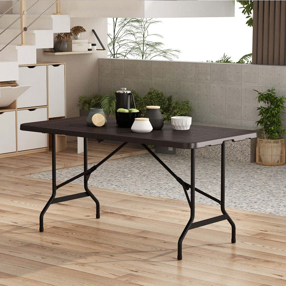 PIRA - FOLDA FT152 H MEJA SERBAGUNA / MEJA LIPAT OUTDOOR / MEJA TAMAN / MEJA MAKAN warna DARK GREY - PIRA - foto 6