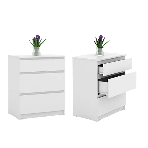 PIRA - LINUS CH3 LEMARI LACI warna WHITE SM - PIRA - foto 3