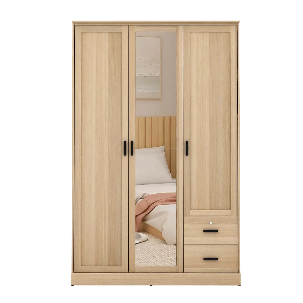 PIRA METROPOLIS -  YORK 3P 2DR LEMARI PAKAIAN 3 PINTU DENGAN 2 LACI warna PRO OAK - PIRA METROPOLIS - foto 6