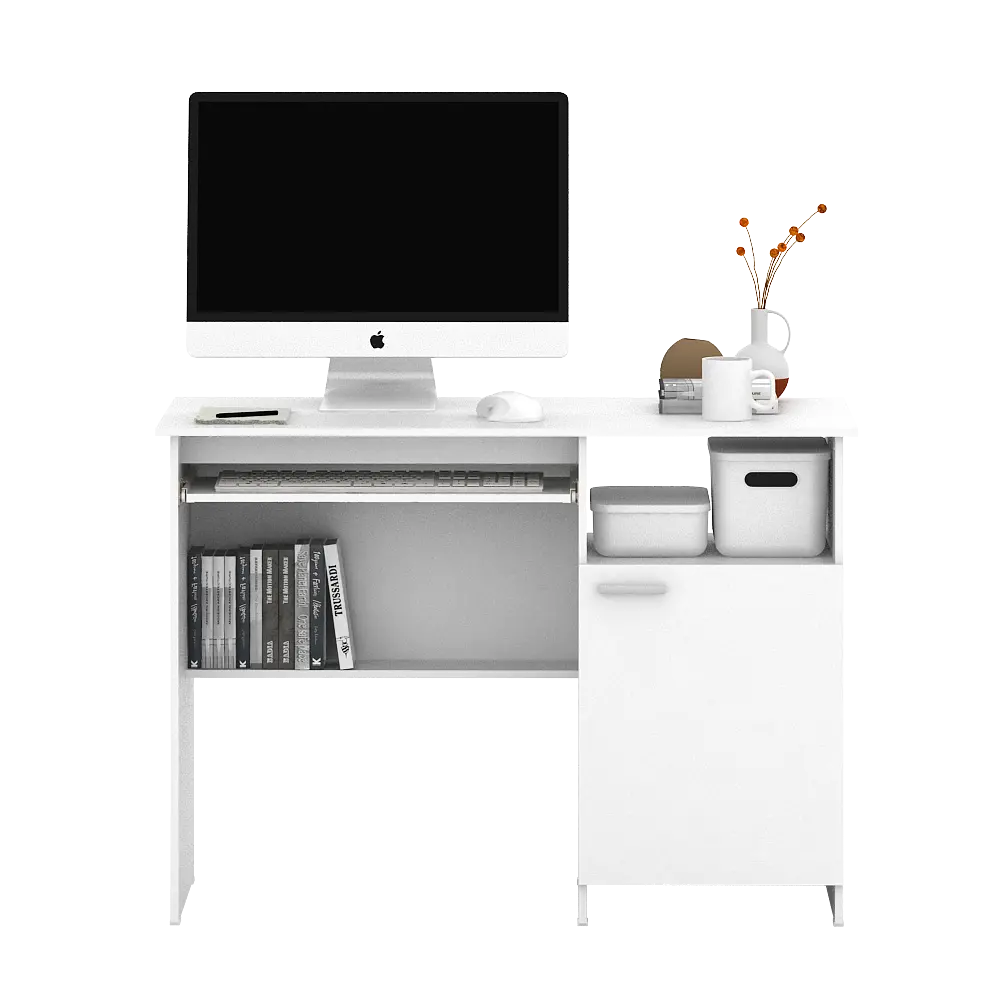 PIRA METROPOLIS - NATHAN DK100 MEJA BELAJAR / MEJA KERJA / MEJA KANTOR warna WHITE - PIRA METROPOLIS - foto 7