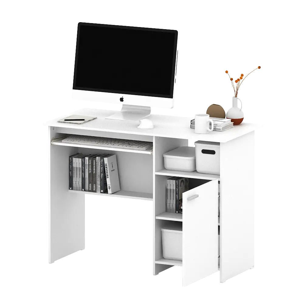 PIRA METROPOLIS - NATHAN DK100 MEJA BELAJAR / MEJA KERJA / MEJA KANTOR warna WHITE - PIRA METROPOLIS - foto 9