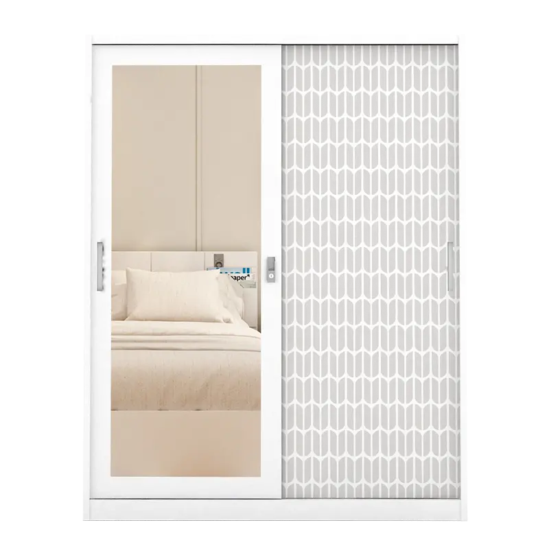 PIRA - KELSEY 150A MWDSL LEMARI PAKAIAN BESI SLIDING / PINTU GESER warna WHITE - PIRA - foto 2