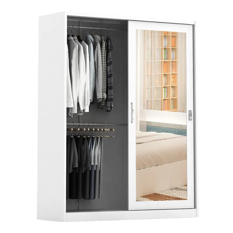 PIRA - KELSEY 150A MWDSL LEMARI PAKAIAN BESI SLIDING / PINTU GESER warna WHITE - PIRA - foto 3